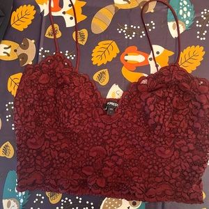 All over lace crop cami